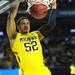 Michigan junior Jordan Morgan dunks the ball during the last few seconds against Syracuse during the Final Four in Atlanta on Saturday, April 6, 2013. Melanie Maxwell I AnnArbor.com